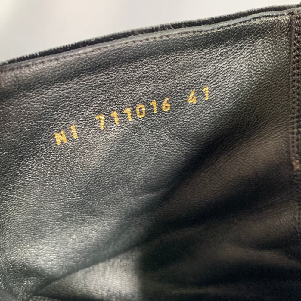 SAINT LAURENT Size 8 Black Velvet Chelsea Boots - Picture 8 of 9